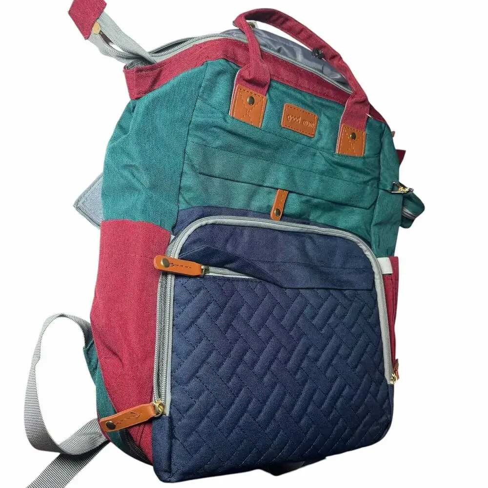 Good Mum Multifunction Diaper Bag Backpack with Changing Station/Pacifier Case